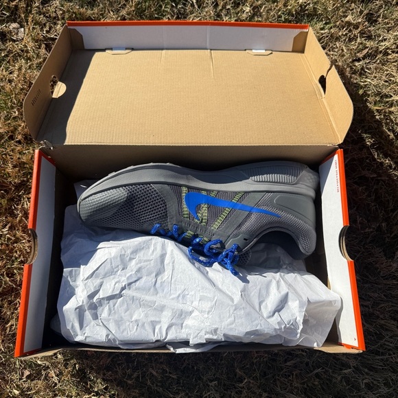 Nike Run Swift 2 Men\'s 13 Running Shoes Sneakers Gray Volt Blue Air Zoom Train main image 9